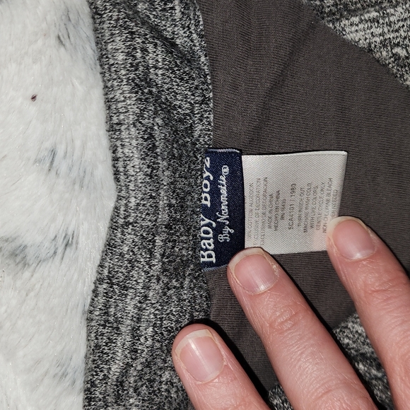 Baby Boyz Heather Gray Sweater Jacket 18mo - Picture 2 of 6